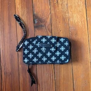 Black and White Vera Bradley Wristlet